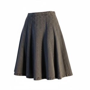 Christopher & Banks Sz 12 Cotton Dark Denim Skirt 23”